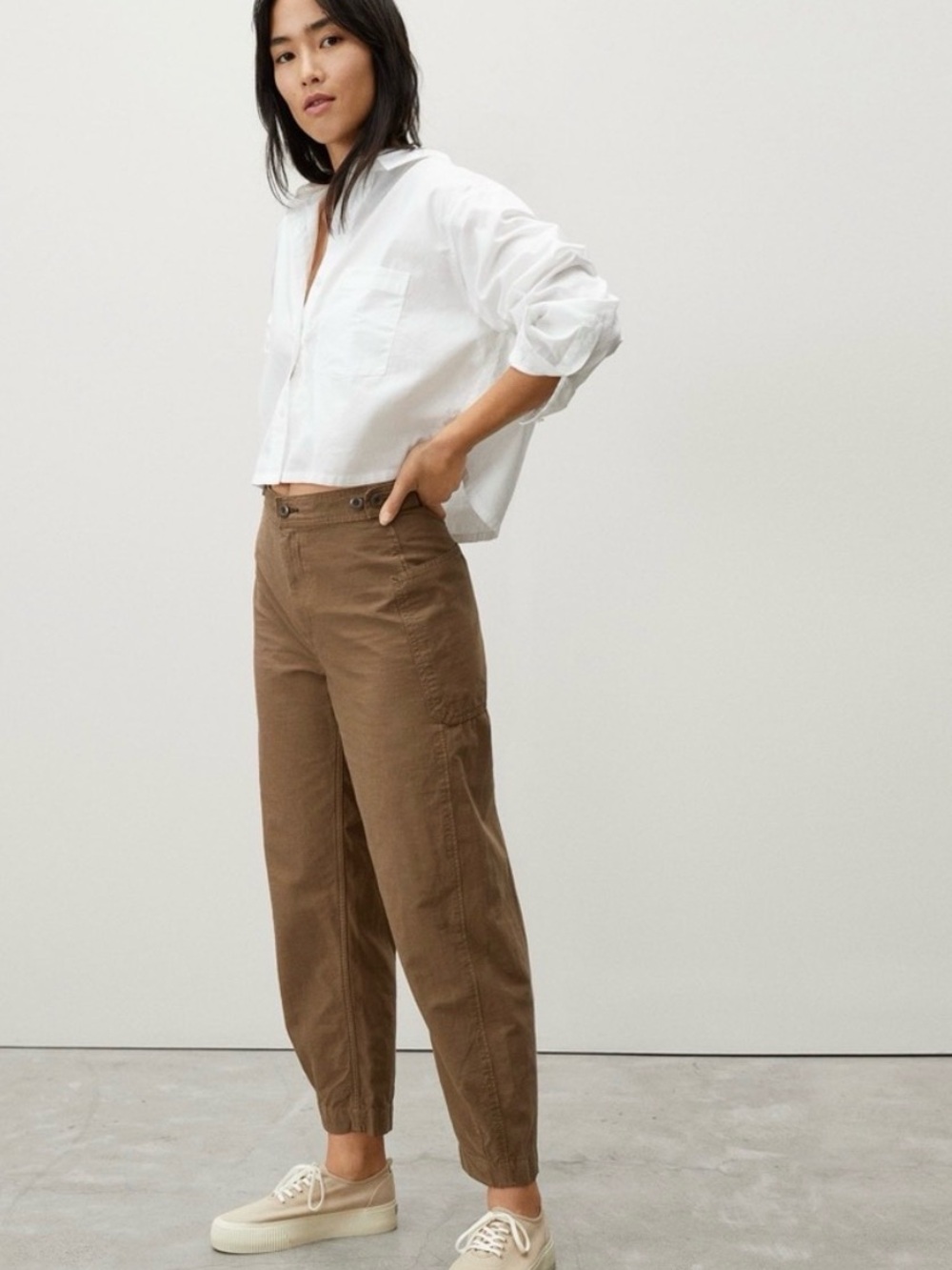 Everlane Fatigue Barrel Pants 10 Walnut Brown